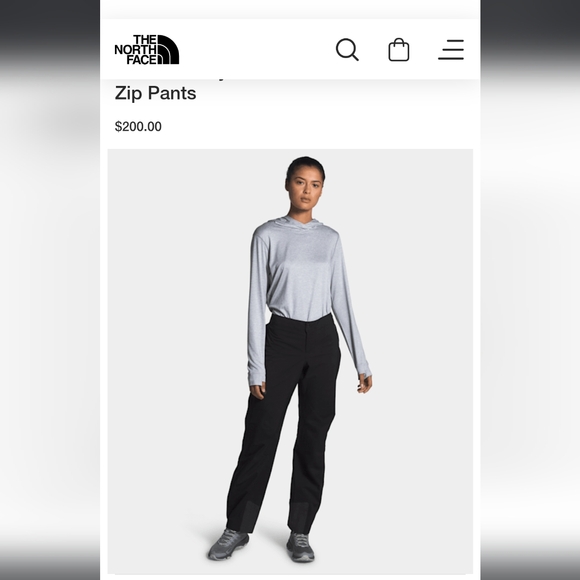 NWT The North Face Dryzzle Full Length Pant. Size Medium